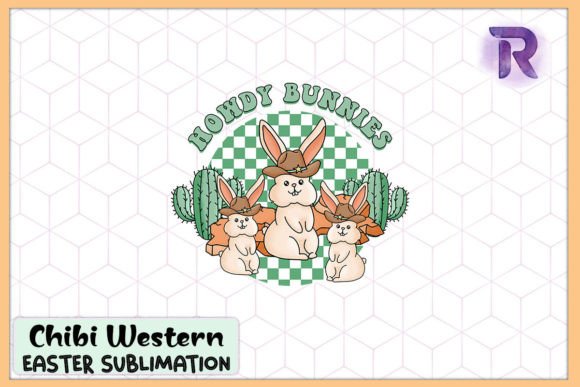 Howdy Bunnies Retro Western Easter