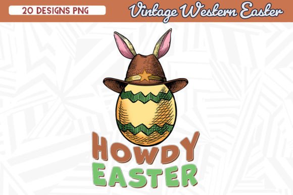 Howdy Easter Egg Vintage Western Easter