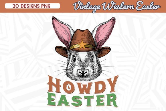 Howdy Easter Vintage Bunny Western