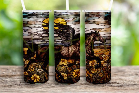Stained Glass Western Horse Tumbler Wrap Review