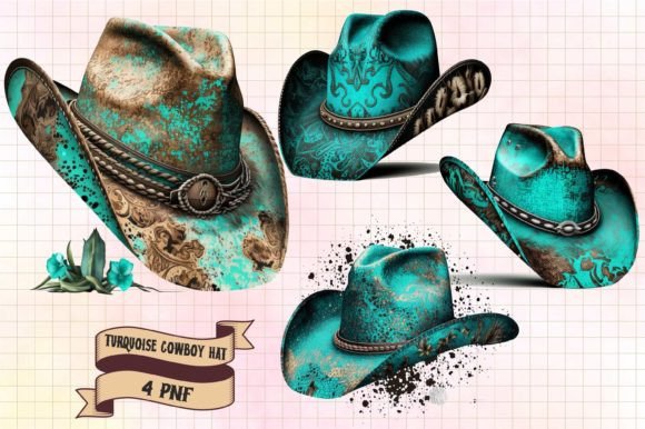 Turquoise Cowboy Hat Sublimation Design Review