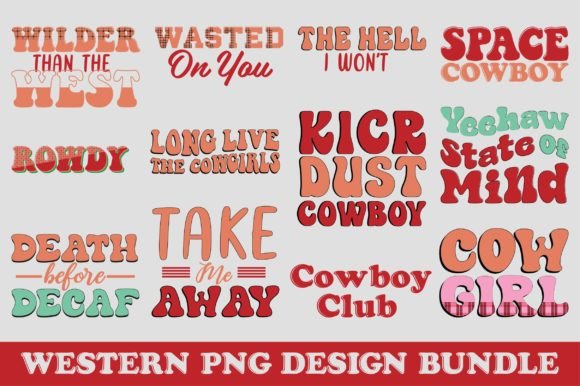 Western PNG Design Bundle